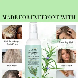 QLERIX Set Of 3 Rosemary & Rice Water Hair Spray - 100 ml Each image 4