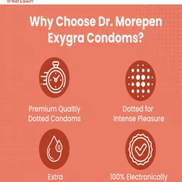 Dr. Morepen Set of 10 Exygra Strawberry Flavoured Condoms image 3