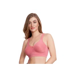Bralux Minimizer Wireless Non Padded Full Coverage Peach T-Shirt Bra image 4