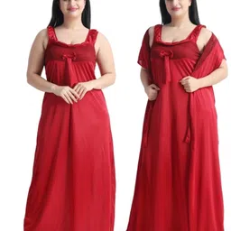 payrein Pack of 2 Women Nighty with Robe-picture-19