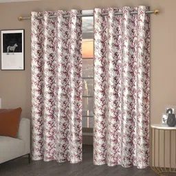 panipat textile hub 153 cm (5 ft) Polyester Semi Transparent Window Curtain (Pack Of 2)-picture-14