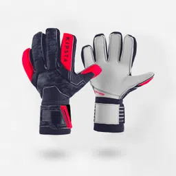 Adult Football Goalkeeper Gloves Match F500 - Black Red-image-2