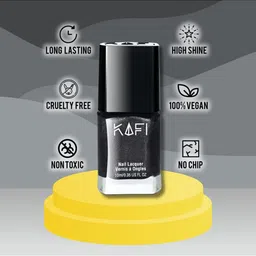 KAFI Shine PRO Long Lasting Glitter Nail Lacquer- I Am Bulletproof 10ml image 3