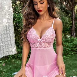 PIBU Pack Of 3 Net Baby Doll image 2