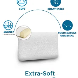 Aura White Laika Orthopedic Memory Foam Pillow image 2