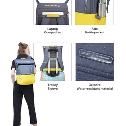 uppercase Colourblocked Laptop Backpack image 3