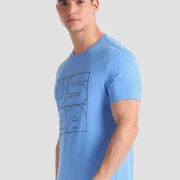 U.S. Polo Assn. Pack Of 2 Typography Printed Pure Cotton Lounge T-Shirts image 3