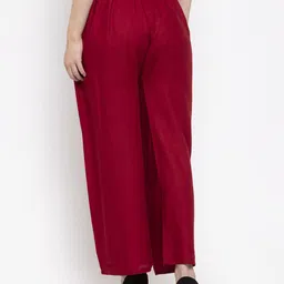 Clora Creation Women Maroon & Mustard Yellow Set Of 2 Palazzos image 2