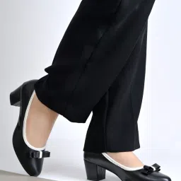 Shoetopia Stylish Black Heel Pumps for Women-image-35