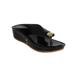 Iconics Black Women Solid Sandals-image-59