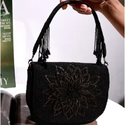 THE TAN CLAN Eva Black Clutch With Detachable-image-15