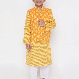 KID1 Boys Striped Regular Pure Cotton Kurta With Pyjamas-picture-36