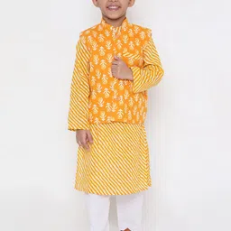 KID1 Boys Striped Regular Pure Cotton Kurta With Pyjamas-picture-42