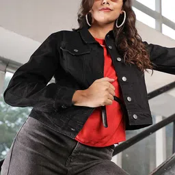 Tokyo Talkies Women Black Solid Jacket-picture-44