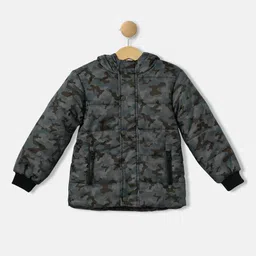 R&B Boys Grey & Black Camouflage Puffer Jacket-picture-18