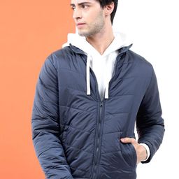 HIGHLANDER Men Navy Blue Padded Jacket-picture-29