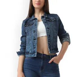 Kraus Jeans Women Washed Denim Jacket-image-14