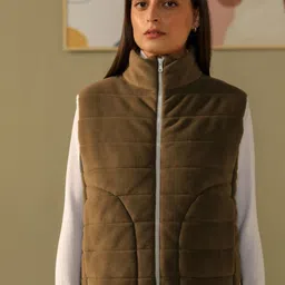 Muvazo Women Fleece Open Front Jacket-picture-37