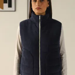 Muvazo Women Fleece Open Front Jacket-image-93