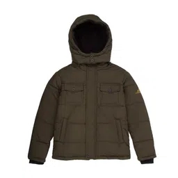 Status Quo Boys Olive Green Padded Jacket image 1