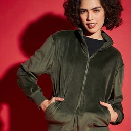 SASSAFRAS Olive Green Long Sleeves Tailored Jacket-picture-24