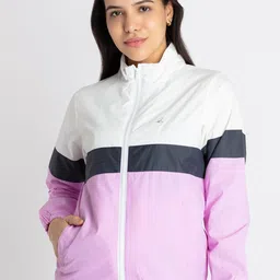 Status Quo Colourblocked Mock Collar Bomber Jacket-picture-28