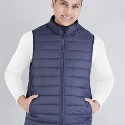 BESIMPLE Mock Collar Sleeveless Windcheater Padded Jacket image 1