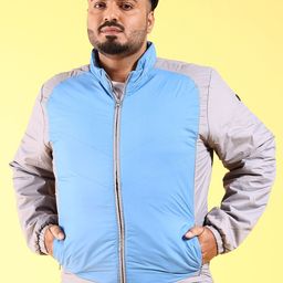 hardsoda by the indian garage co HARDSODA Colourblocked Lightweight Bomber Jacket-picture-17