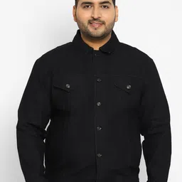 Urbano Plus Men Washed Regular Fit Denim Jacket-picture-32