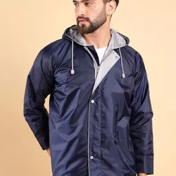 Style Quotient Hooded Reversable Rain Jacket image 2