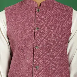 Jompers Embroidered Mandarin Collar Nehru Jackets image 2