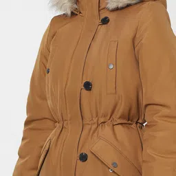 Vero Moda Faux Fur Trim Lightweight Longline Parka Jacket image 3