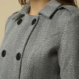 Allen Solly Woman Women Self Design Overcoat Coat image 5