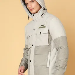 Wrangler Colourblocked Hooded Puffer Jacket image 3