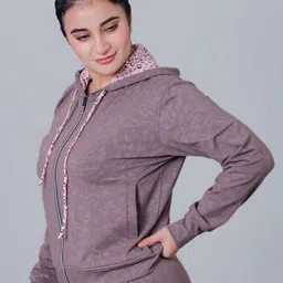 Keepfit Printed Hooded Bomber Jacket image 3