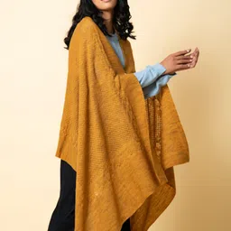 KHALEEJ Women Woven Design Wool Shawl image 2