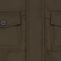 Status Quo Boys Olive Green Padded Jacket image 4