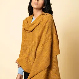 KHALEEJ Women Woven Design Wool Shawl image 3