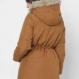 Vero Moda Faux Fur Trim Lightweight Longline Parka Jacket image 4