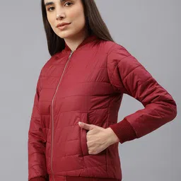BESIMPLE Women Solid Puffer Jacket image 5
