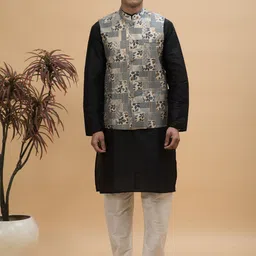 NEUDIS Jacquard Woven Nehru Jacket image 5
