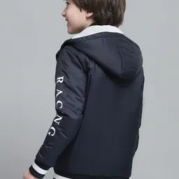 Monte Carlo Boys Hooded Colourblocked Casual Lightweight Bomber Jacket image 4