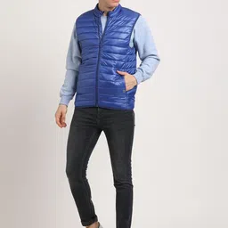 Turtle Men Mock Collar Solid Casual Gilet Windcheater Jacket image 3