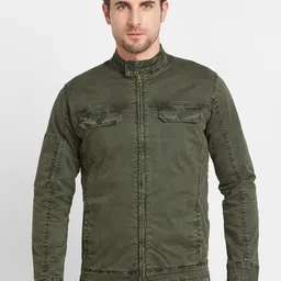 Being Human Band Neck Denim Jacket image 1