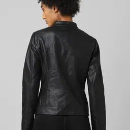 ONLY Women Black Biker Jacket image 4