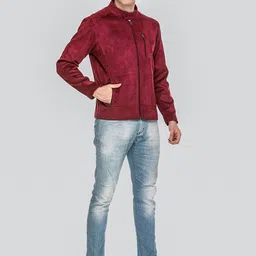 HONNETE Men Maroon Lightweight Puffer Jacket image 5