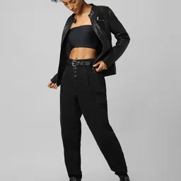 ONLY Women Black Biker Jacket image 5