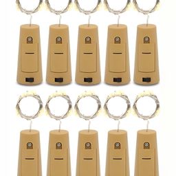 SPARK WORLD Yellow 10 Pieces Cork LED String Lights-picture-24