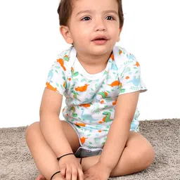 Moms Home Unisex Infants Printed Organic Cotton Bodysuit-image-37