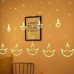 SPARK WORLD Yellow Diya Shaped String Lights-picture-31